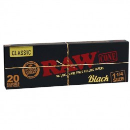 Raw Black Cono 20Pk 1 ¼