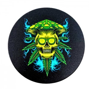 Grinder Aluminio Herbs Calavera Seta 63mm/4 Partes