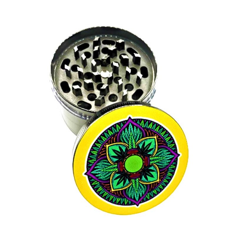 Grinder Aluminio Herbs Mosaico 63mm/4 Partes
