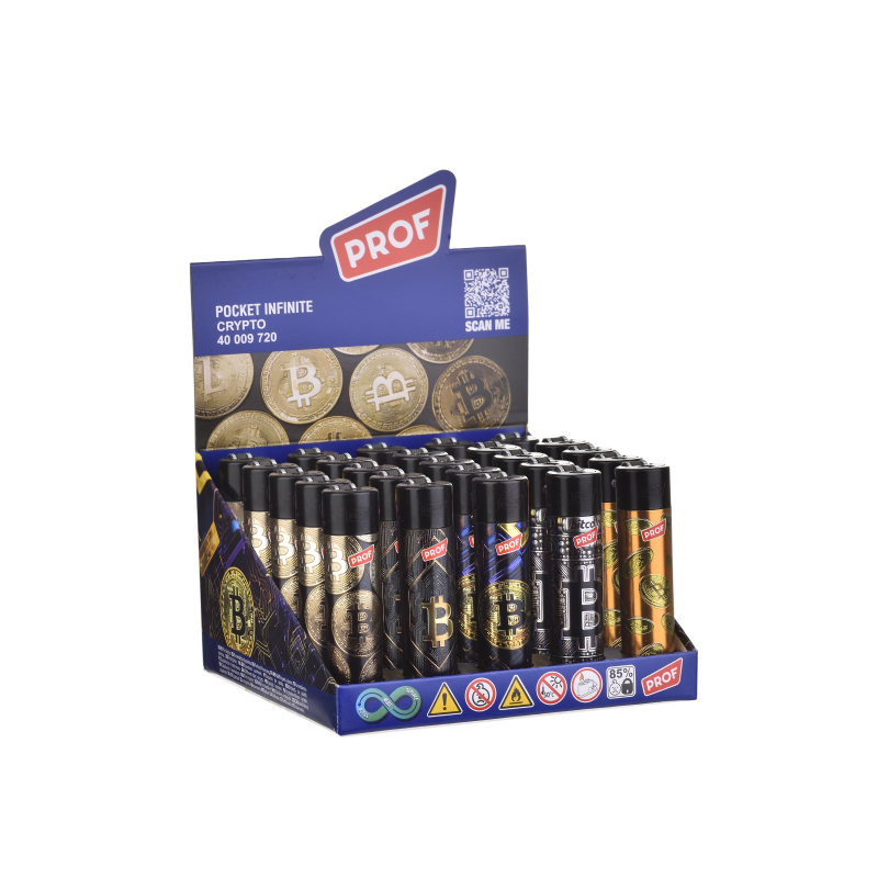 Mechero Crypto Refill Round Flint/25 unid.