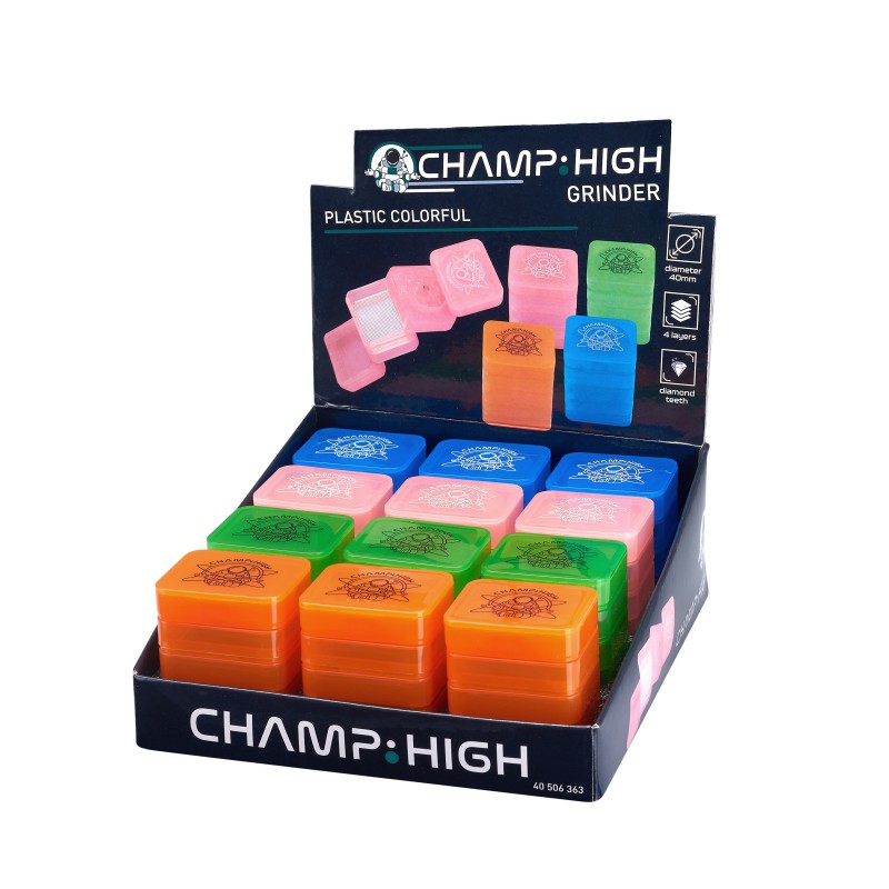 Champ High Grinder Plastico/Display 12 unid