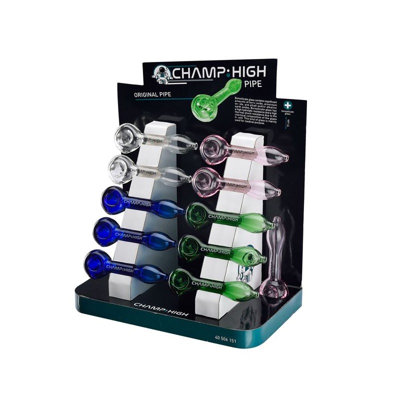 Pipa Original Champ High 11cm Brosilicato Cristal/12Unid